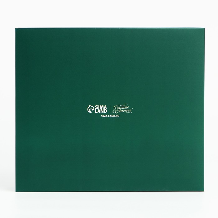 Коробка подарочная новогодняя складная &laquo;С Новым годом&raquo;, бант, 23.5 х 20.5 х 5.5 см, Новый год