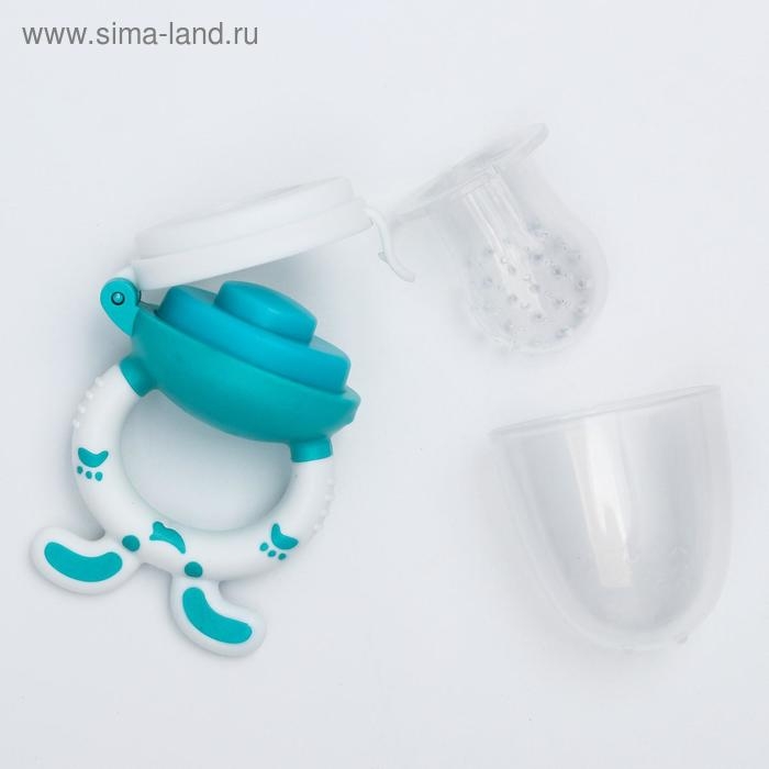 Ниблер для прикорма, с силиконовой сеточкой &laquo;Зайчик&raquo;, цвет голубой