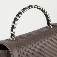 Ручка для сумки, металлическая, с винтами для крепления, 12,8 × 6,5 см, цвет серебряный/чёрный Ручка для сумки, металлическая, с винтами для крепления, 12,8 × 6,5 см, цвет серебряный/чёрный