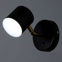 Бра "Алонсо" LED 5Вт черно-золотой 10х7,5 см