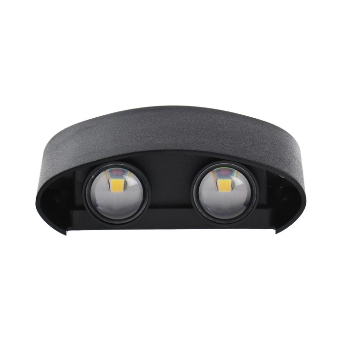 Светильник фасадный &laquo;Полусфера&raquo;, FSD-072, 4 Вт, 4000К, 2 луча, IP65, 220 В, пластик, черный   100842