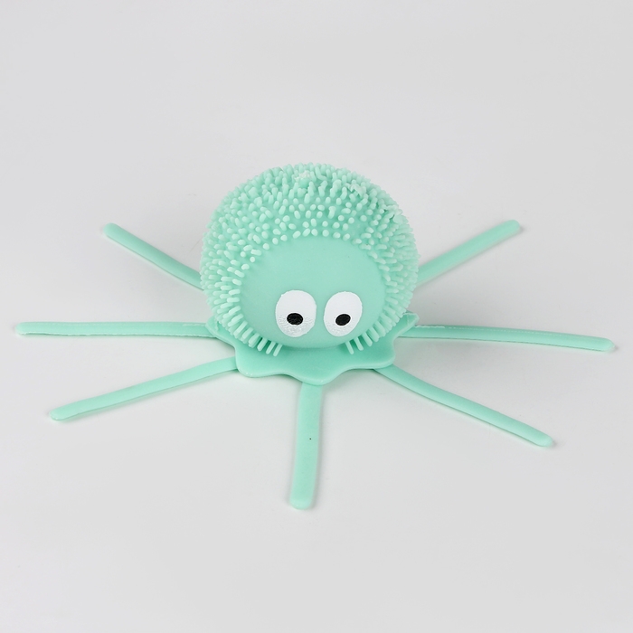 Мяч детский резиновый ёжка световой &laquo;Осьминог&raquo;, цвета МИКС , в шоубоксе