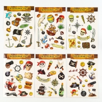 Переводные татуировки детские &laquo;Гроза морей&raquo;, 3 листа