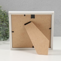 Фоторамка пластик "МИРАМ" 15х15 см, 636461-3, белый с золотом (пластиковый экран)