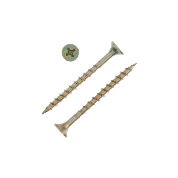 Саморез 3.5х45 мм ТУНДРА PREMIUM, потай, крупная резьба, шлиц PH, желтый цинк, 1 кг Саморез 3.5х45 мм ТУНДРА PREMIUM, потай, крупная резьба, шлиц PH, желтый цинк, 1 кг