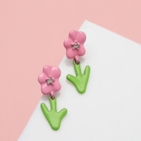 Серьги эмаль «Цветы», цветные Серьги эмаль «Цветы», цветные