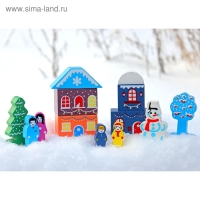 Конструктор деревянный «Цветной городок Новогодний» Конструктор деревянный «Цветной городок Новогодний»