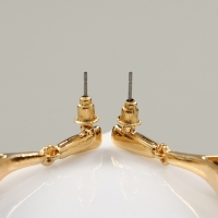 Серьги металл &laquo;Абстракция&raquo; свёрнутый лист, цвет золото