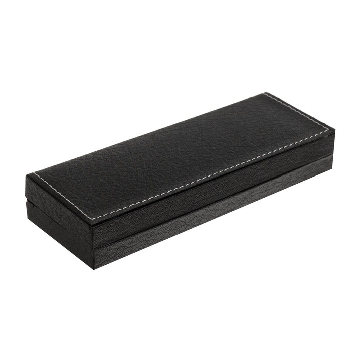 Ручка подарочная шариковая Calligrata, в кожзам футляре ПБ U,поворотная, корпус черный с золотом