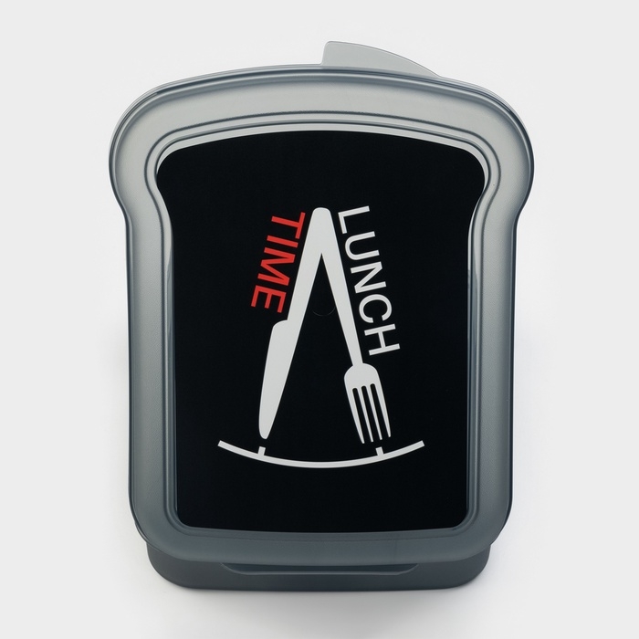 Контейнер для бутербродов, 17×13×4,2 см, цвет чёрный Контейнер для бутербродов, 17×13×4,2 см, цвет чёрный