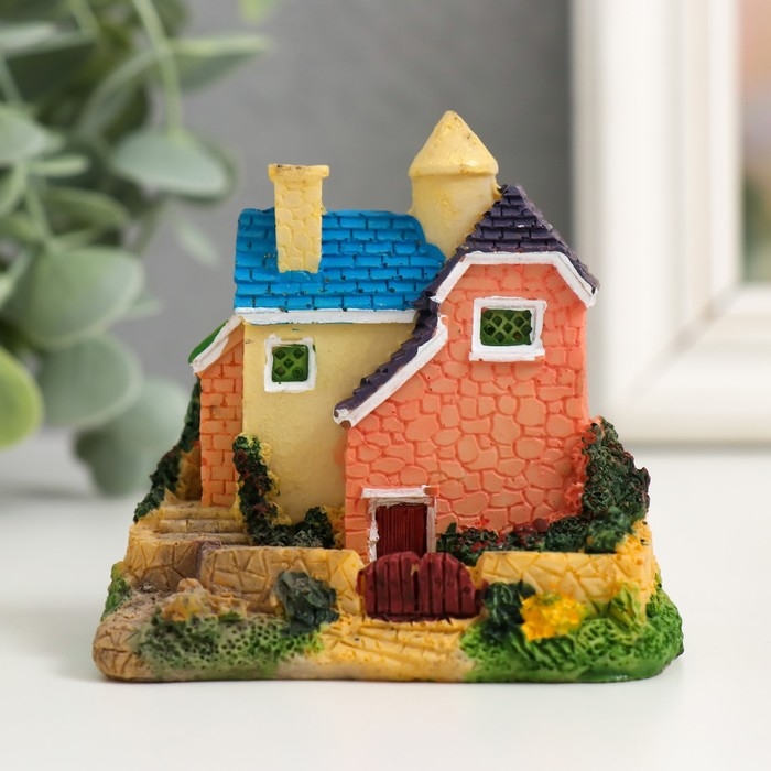 Фигурка для флорариума полистоун Фигурка для флорариума полистоун "Загородный коттедж" МИКС 8х6х7,5 см