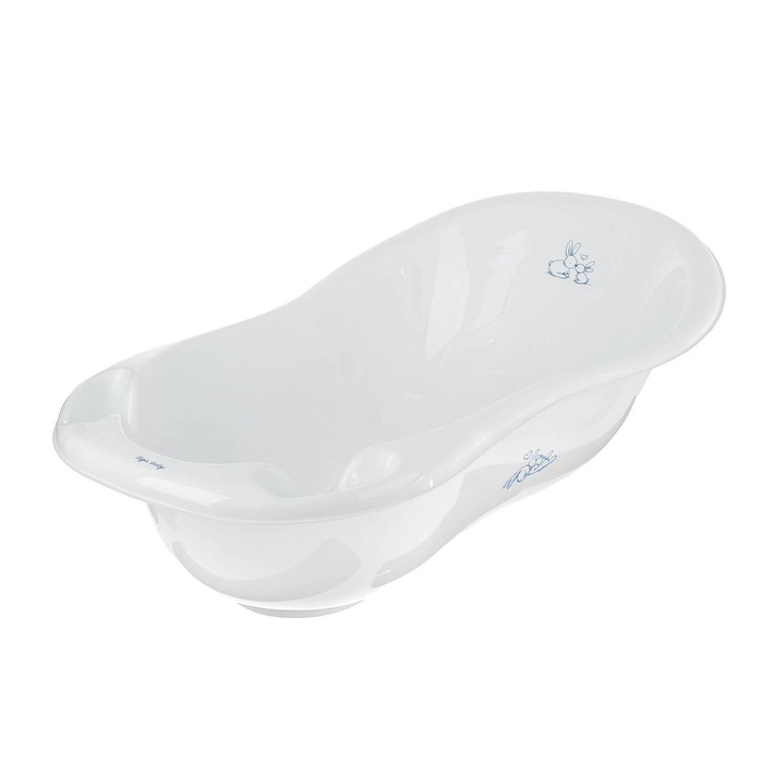 Ванна детская &laquo;Кролики&raquo; со сливом, 102 cм, цвет белый