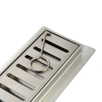 Трап ZEIN engr, c флaнцeм свободного вращ 360&deg;, 7*100 см, d=40/50 мм, нерж сталь, сатин