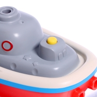 Детский фонтанчик для ванны &laquo;Зверята на кораблике&raquo;, 3 насадки, работает от батареек