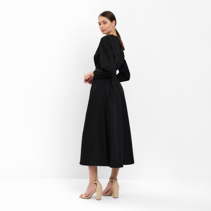 Платье женское MINAKU: Casual Collection цвет черный, р-р 44 Платье женское MINAKU: Casual Collection цвет черный, р-р 44