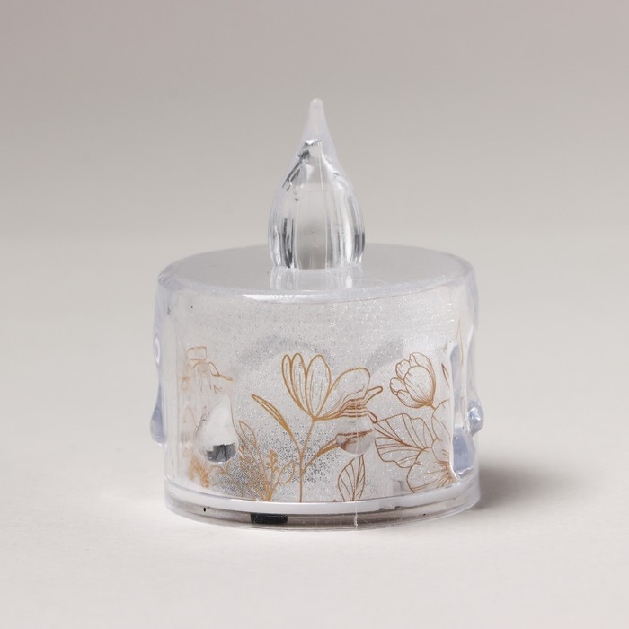 Свеча светодиодная с цветами, мод. СВ-23 «Цветы», 5 х 3,8 см. Свеча светодиодная с цветами, мод. СВ-23 «Цветы», 5 х 3,8 см.