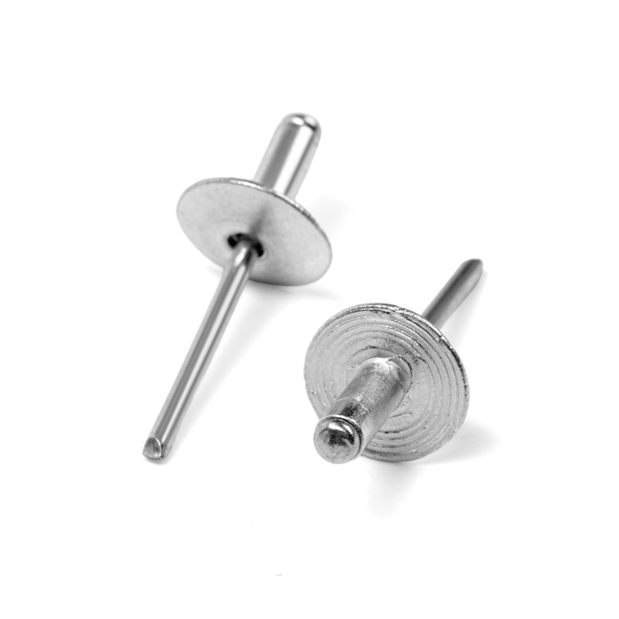 Заклепки вытяжные ТУНДРА krep, алюминий-сталь, увел.борт 14 мм, 4.8х12 мм, 250 шт.