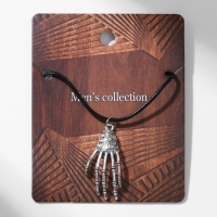 Кулон унисекс «Рука», цвет чернёное серебро на чёрном шнурке, 40 см Кулон унисекс «Рука», цвет чернёное серебро на чёрном шнурке, 40 см