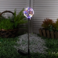 Садовый светильник на солнечной батарее &laquo;Шар&raquo;, 70 см, 20 LED, свечение мульти