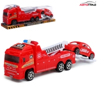 Грузовик &laquo;Эвакуатор&raquo;, инерционный, с машинкой, цвет красный