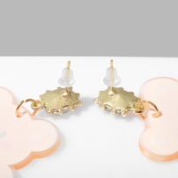 Серьги пластик &laquo;Мишки&raquo; в бантиках, цветные в золоте