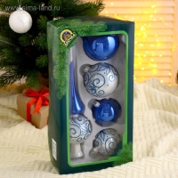 Набор ёлочных игрушек "Ивушка", 5 шт., микс Набор ёлочных игрушек "Ивушка", 5 шт., микс