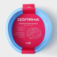 Форма для выпечки Доляна &laquo;Круг&raquo;, силикон, 15,5&times;5,5 см, внутренний d=15,5 см, цвет голубой