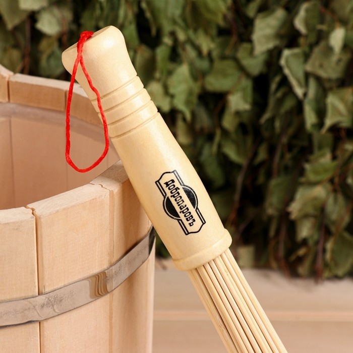 Веник массажный из бамбука для бани, 36 см, 0,2 см прут