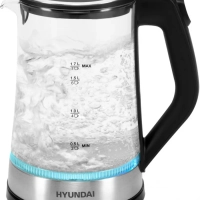 Чайник HYK-G3401 1.7л. 2200Вт черный серебристый