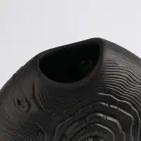 Ваза &laquo;Бего&raquo;, 24&times;21 см, керамика, чёрная