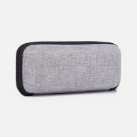 Футляр для очков на молнии, длина 17 см, цвет серый