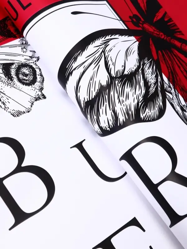 Пленка для цветов, &laquo;Бабочки&raquo;, красный, 57&times;57&plusmn;1 см