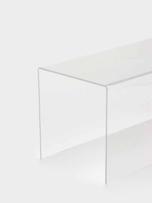 Ступенька одинарная 20&times;10&times;10 см, оргстекло 2 мм, В ЗАЩИТНОЙ ПЛЁНКЕ