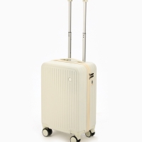 Чемодан 20", PС, 34*22*56, отд на молнии, код замок, 4 колеса, белый