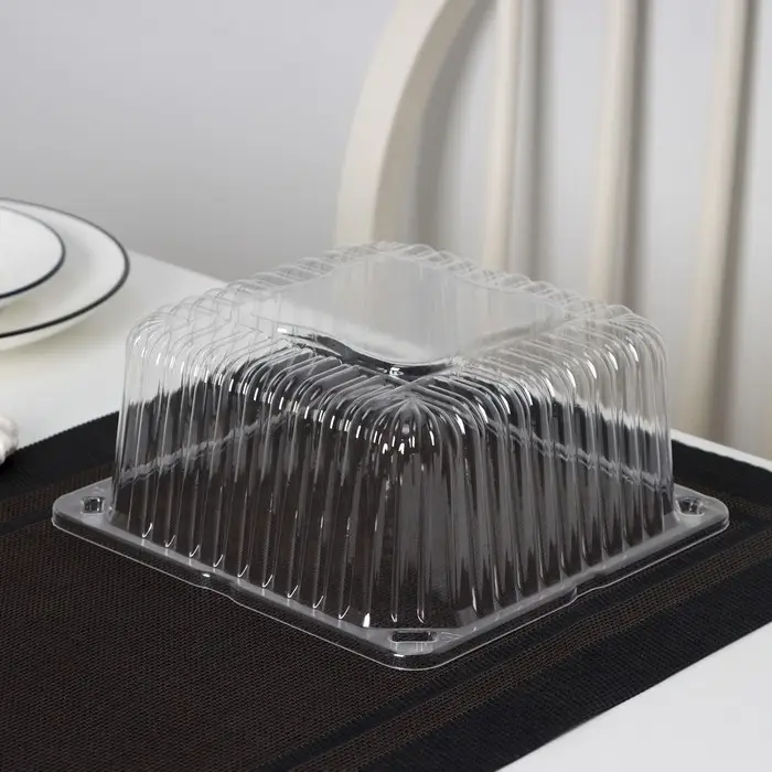 Крышка для тортницы пластиковая одноразовая ИП-43, 18,5&times;18,5&times;10,5 см, внутренний 16&times;16&times;10 см, 480 шт/уп