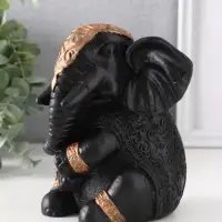 Фигура &laquo;Слон индийский большой&raquo;, 14&times;12&times;12 см, чёрная