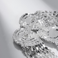 Брошь &laquo;Эполет&raquo; голливуд, цвет белый в серебре