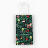 Пакет подарочный новогодний крафтовый «Новогодняя ёлочка», 12 х 21 х 9 см, Новый год Пакет подарочный новогодний крафтовый «Новогодняя ёлочка», 12 х 21 х 9 см, Новый год