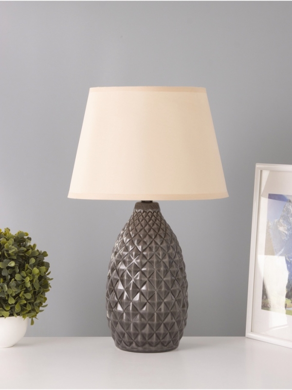 Настольная лампа "Марианна" 1х15Вт Е14 серый 28х28х45 см