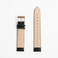 Ремешок для часов, мужской, 18 мм, запряжник 75 мм, горт 115 мм, натуральная кожа, черный