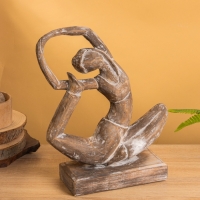 Сувенир &laquo;Йога&raquo;, 27&times;10&times;33 см, дерево, коричневый