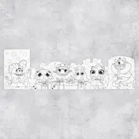 Поздравительная открытка с раскраской &laquo;Монстрики&raquo;, 12&times;18 см