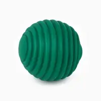 Игрушка пищащая  "Мячик, горизонтальные полоски", 5,5 см  темно-зеленая