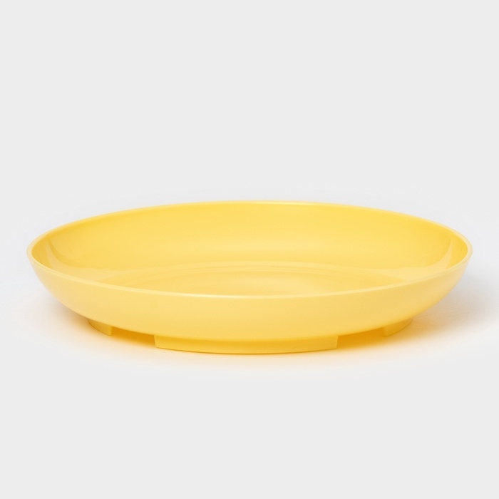 Горшок для цветов с поддоном Доляна &laquo;Эрика&raquo;, 1,8 л, пластиковый, цвет жёлтый