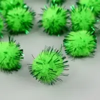 Детали для декора &laquo;Бомбошки с блеском&raquo;, набор 50 шт., размер 1 шт. &mdash; 1,5 см, цвет зелёно-золотой