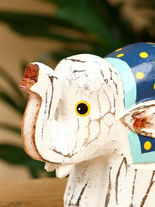 Сувенир &laquo;Слонёнок&raquo;, 12&times;5.5&times;9 см, дерево, белый