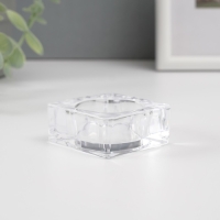 Подсвечник стекло 1 свеча куб мал