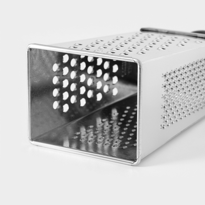 Тёрка Доляна &laquo;Комфорт&raquo;, 4 грани, с контейнером 450 мл, ручка круглая, 28&times;12&times;9 см, цвет МИКС