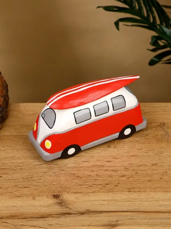 Сувенир "Микроавтобус" дерево 19х6х9 см, цв. красный