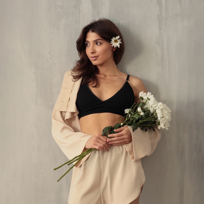 Комплект (сорочка, шорты) женская MINAKU:  Home collection цвет жемчужный , р-р 44